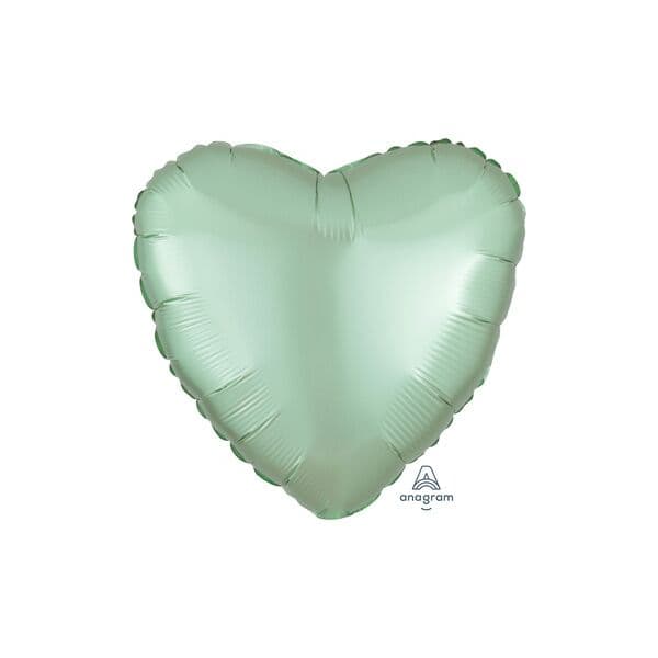 Сердце An «Сатин Mint Green» 18″