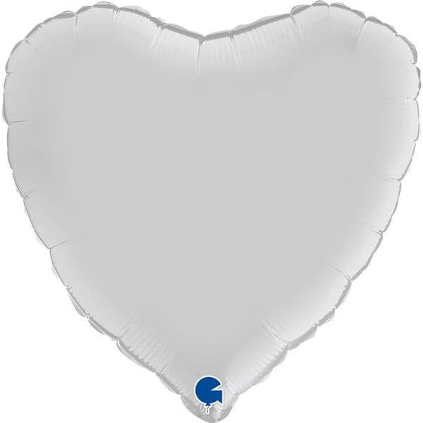 Сердце G «Сатин Белый» 18″