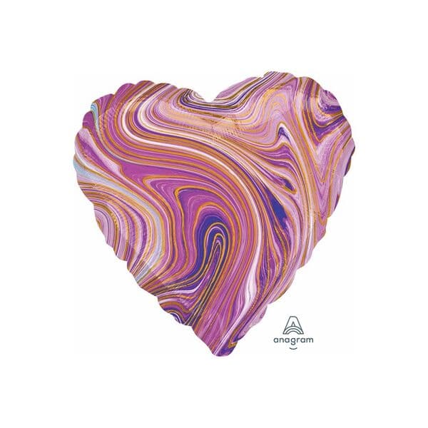 Сердце An «Мрамор Purple» 18″