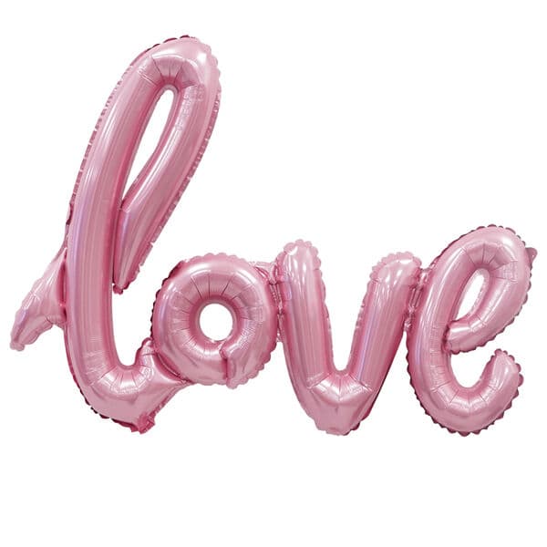 Надпись F, Love, розовая