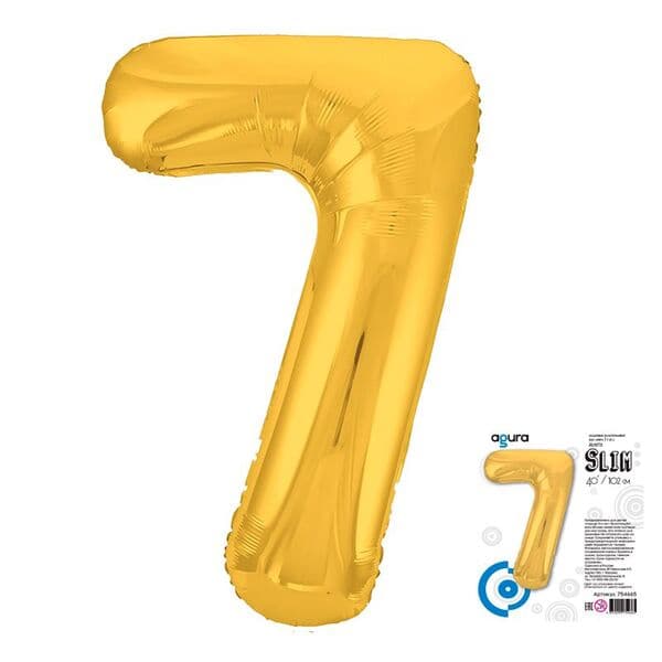 Цифра Ag "Золото, Slim 7" 40"