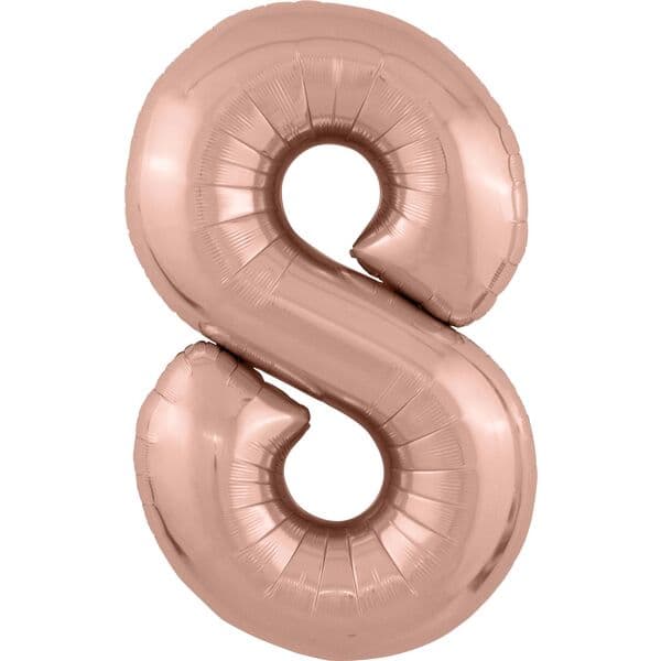 Цифра Ag "Розовое золото, Slim 8" 40"