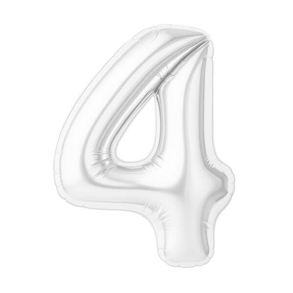Цифра Ag "Белый блеск, Slim 4" 40"