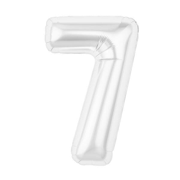 Цифра Ag "Белый блеск, Slim 7" 40"