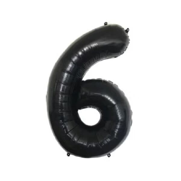 Цифра F "Черный, 6" 40"