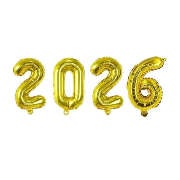 Набор цифр 2026, (16") золото