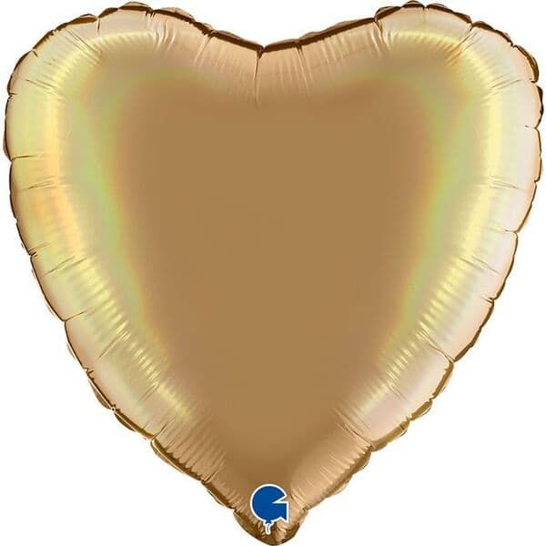 Сердце G «Голография Шампань» 18″
