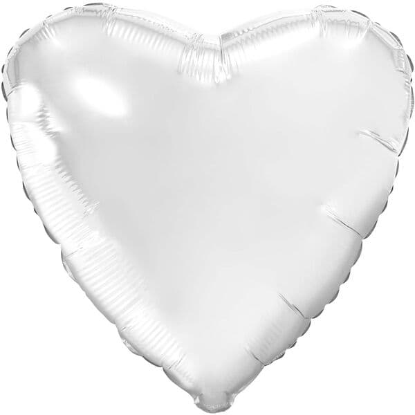 Сердце Ag «Белый блеск» 19″