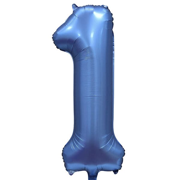 Цифра ДБ "Синий сатин, 1" 34"