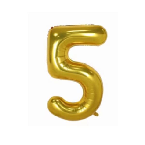 Цифра F "Золото, 5", 40"