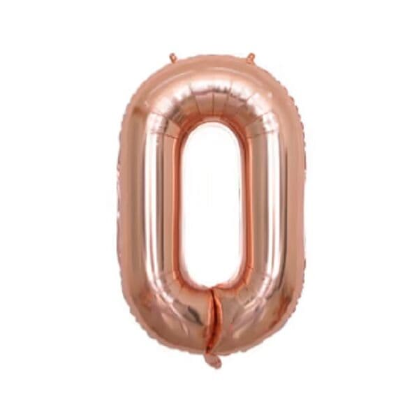Цифра F "Розовое золото, 0", 40"