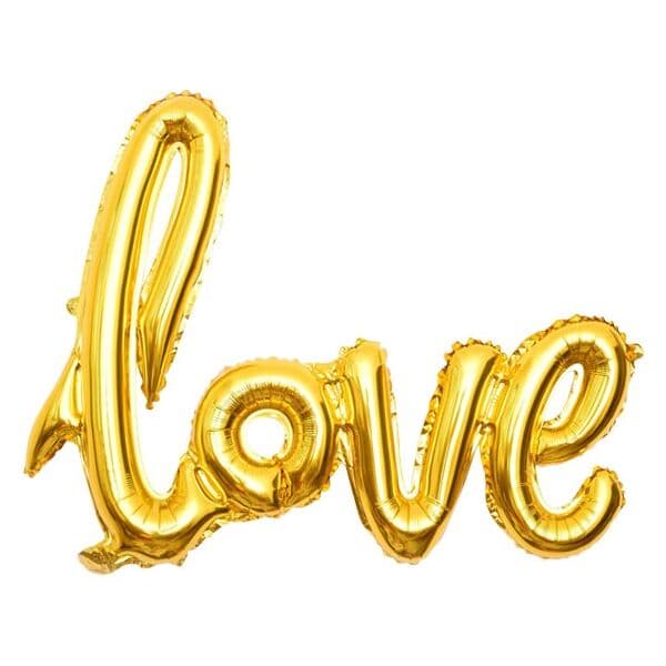 Надпись F, Love, золото 22"