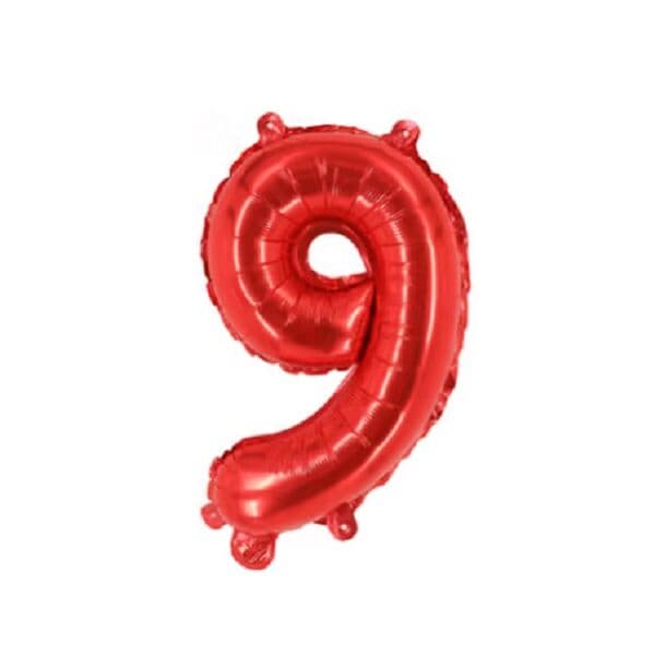 Цифра F "Красный, 9" 16"