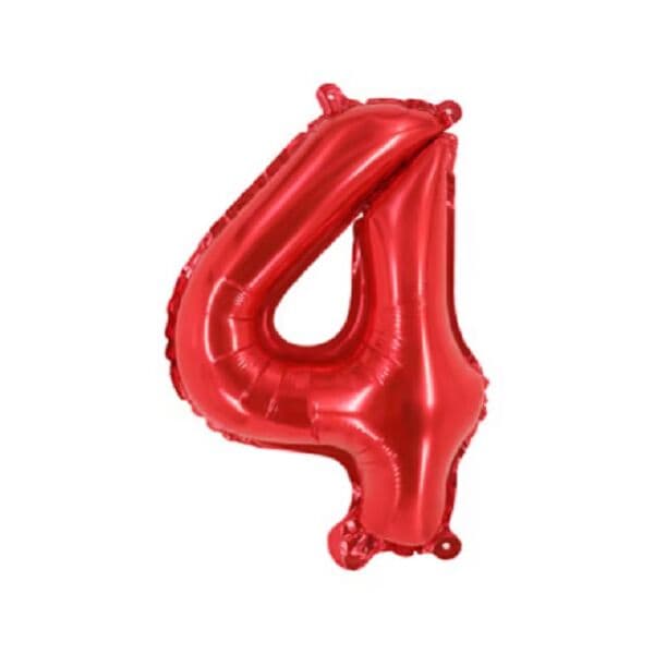 Цифра F "Красный, 4" 16"