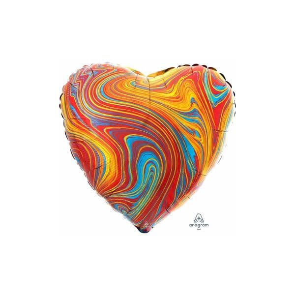 Сердце An «Мрамор Colorful» 18″